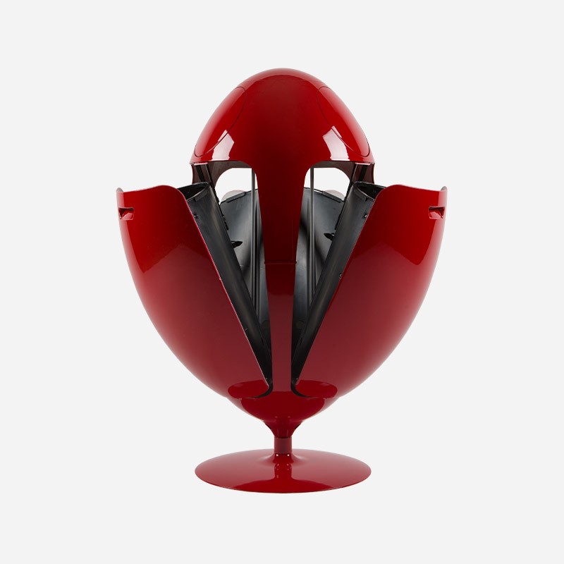 Ovetto Galà Glossy Red 3-in-1 Waste Bin