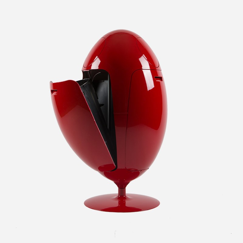 Ovetto Galà Glossy Red 3-in-1 Waste Bin