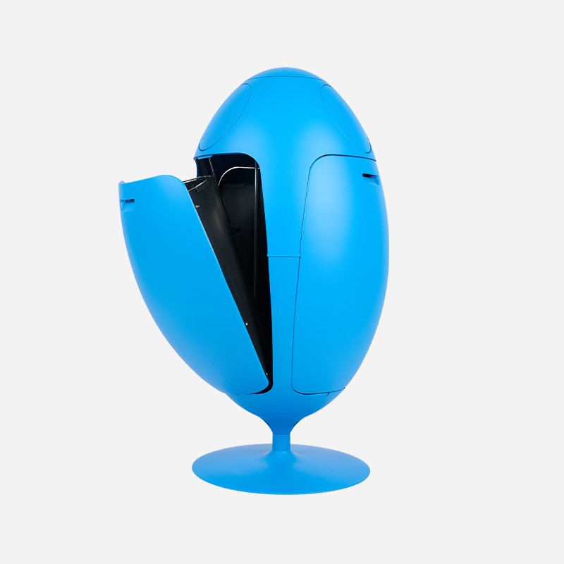 Ovetto Galà Matt blue - Recycling bin