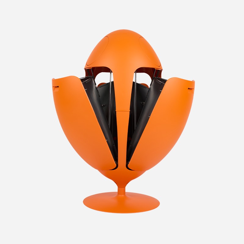Ovetto Galà Matte Orange 3-in-1 Waste Bin