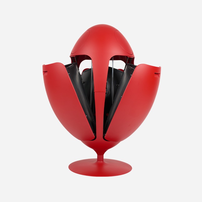 Ovetto Galà Matte Red 3-in-1 Waste Bin