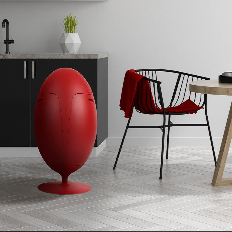 Ovetto Galà Matte Red 3-in-1 Waste Bin