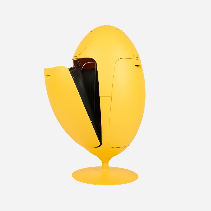 Ovetto Galà Matte Yellow 3-in-1 Waste Bin