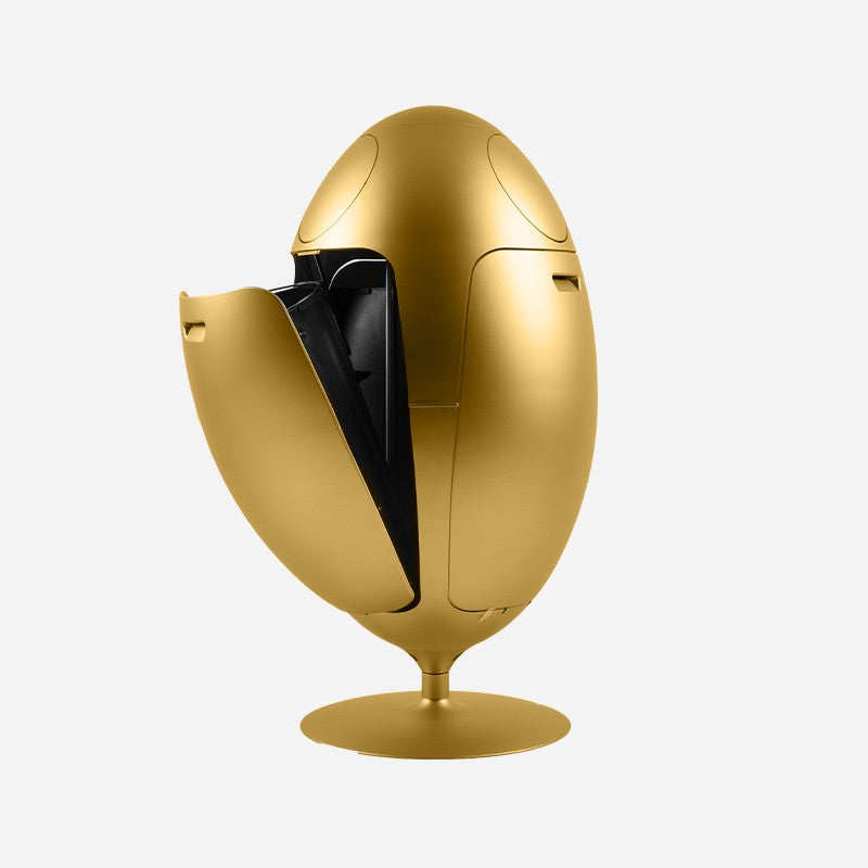 Ovetto Metal Gold 3-in-1 Waste Bin