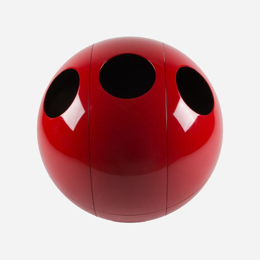 Sfera Galà - Bin for Waste Separation - Glossy Red