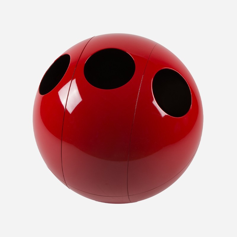 Sfera Galà - Bin for Waste Separation - Glossy Red