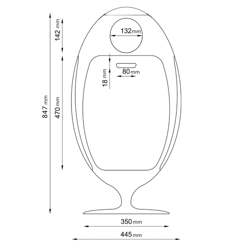 Ovetto Galà Black Glossy - Recycling bin