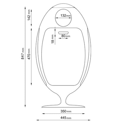 Ovetto Metal Aluminium Opaque - Recycling bin